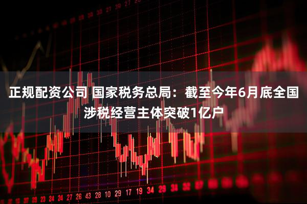 正规配资公司 国家税务总局：截至今年6月底全国涉税经营主体突破1亿户