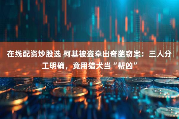 在线配资炒股选 柯基被盗牵出奇葩窃案：三人分工明确，竟用猎犬当“帮凶”